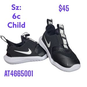 Nike Flex Runner (TD) Sz 6c Black Sneaker / Shoe / Infant / Baby NWT